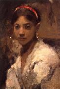 John Singer Sargent Head of a Capri Girl oil painting on canvas